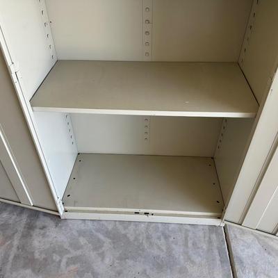 STORAGE CABINET AND METAL SHELF