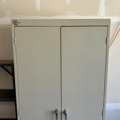 STORAGE CABINET AND METAL SHELF