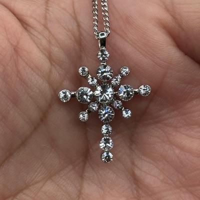 Camrose & Kross Reproduction of Jackie Kennedy Crystal & Silver Plated Necklace