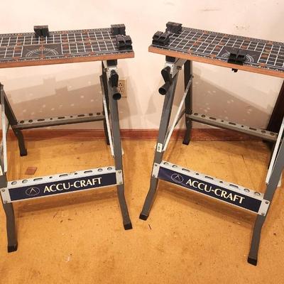 Lot #21 Pair of Accu-cart Folding Work Benches