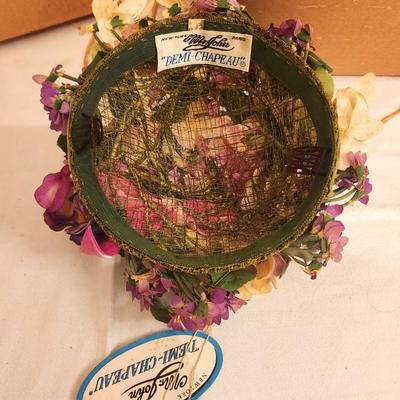 Lot #23 Original Mr. John Demi-Chapeau Ladies Hat - Kreeger's Hat Box - new old stock!
