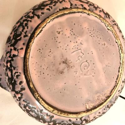 Lot #24 Vintage Mid Century Modern Covered Casserole on Stand - McCOY!
