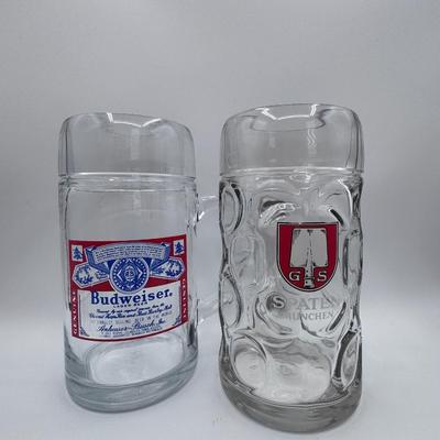 4 Vintage German Beer Steins (1L)