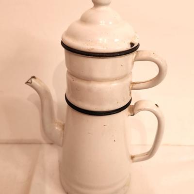 Lot #26 Vintage Granite Ware French Style Coffee Pot