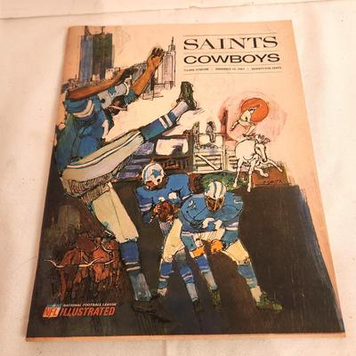 Lot #31 First year (1967) New Orleans Saints Football Program - Saints vs. Cowboys - Tulane Stadium