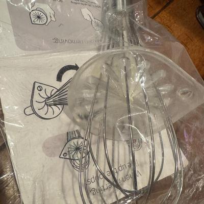 Whisk Wiper. Wipe a Whisk Without the Mess. 11” Professional Whisk.