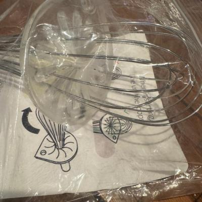 Whisk Wiper. Wipe a Whisk Without the Mess. 11” Professional Whisk.