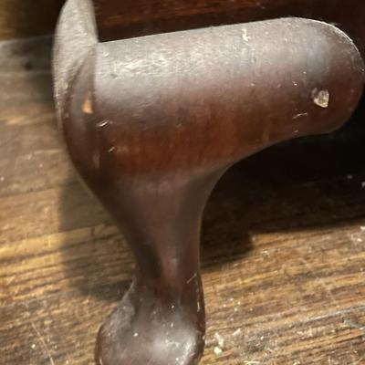 Sale Photo Thumbnail #19: The dresser measures approx. 43.5" x 21" 38.5". The dresser does show some ware and tare from age. Please see photos for more details.