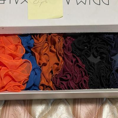 Sale Photo Thumbnail #89: Various Women's Shoes, Clothes, Leather Jacket, Rain Coats, Hair Bows, and more. Please see photos for more details.