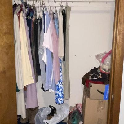 Sale Photo Thumbnail #71: Various Women's Shoes, Clothes, Leather Jacket, Rain Coats, Hair Bows, and more. Please see photos for more details.