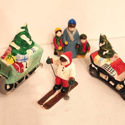 Lot #37 Lot of 4 Vintage Dept. 56 Snow VIllage Accessories - early pieces.
