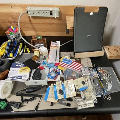 Sale Photo Thumbnail #140: Hole Puncher, Pens & High lighters, Paper Cutter, and more-See Photos