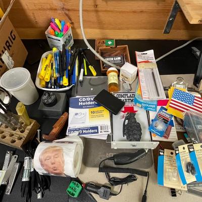 Sale Photo Thumbnail #139: Hole Puncher, Pens & High lighters, Paper Cutter, and more-See Photos