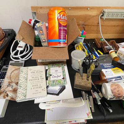 Sale Photo Thumbnail #138: Hole Puncher, Pens & High lighters, Paper Cutter, and more-See Photos