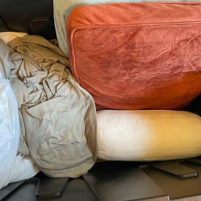Sale Photo Thumbnail #255: Sheets, Blankets, Chair Pillows, and more. Please see photos for more details.