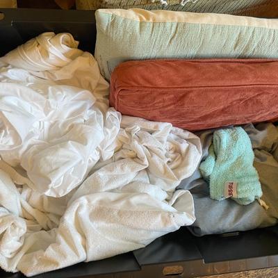 Sale Photo Thumbnail #254: Sheets, Blankets, Chair Pillows, and more. Please see photos for more details.
