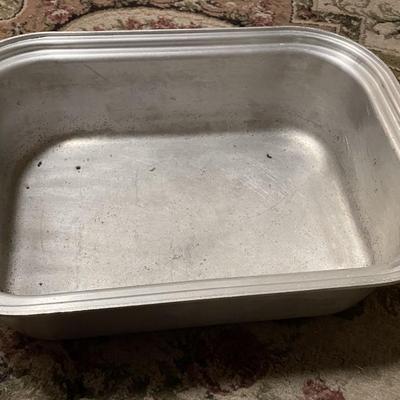 Sale Photo Thumbnail #350: Coffee Pot, Pans, VTG aluminum roasting pan, some Tupperware, waffle maker, wok, and much more. See Photos
