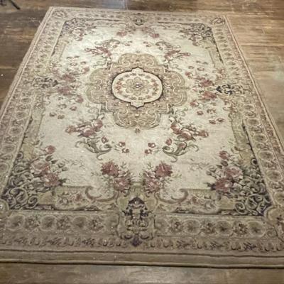 Sale Photo Thumbnail #357: Measures approx. 63" x 91". This rug is in very good shape but will need a good cleaning. Please see photos for more details.