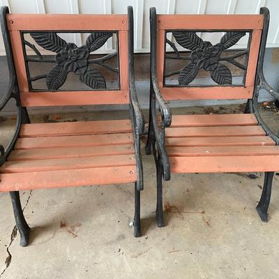 Sale Photo Thumbnail #365: These chairs measure approx. 22" x 22" x 32" and are very heavy, please bring help. Please see photos for more details.