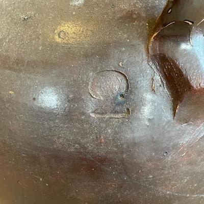 Sale Photo Thumbnail #375: The jug does have a lot of cracking from usage and age-13" Tall. Please see photos for more details.