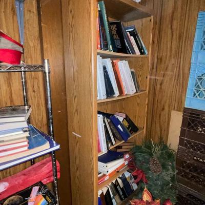 Sale Photo Thumbnail #402: Christmas decor, Presto Pressure cooker, Various Wood and metal shelving units, and much much more. The tool chest you see in the picture DOES NOT go with the lot only the contents. You MUST take everything in the shed, we do not have a dumpster on site. 