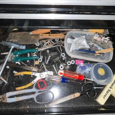 Sale Photo Thumbnail #391: Christmas decor, Presto Pressure cooker, Various Wood and metal shelving units, and much much more. The tool chest you see in the picture DOES NOT go with the lot only the contents. You MUST take everything in the shed, we do not have a dumpster on site. 