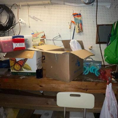 Sale Photo Thumbnail #404: Christmas decor, Presto Pressure cooker, Various Wood and metal shelving units, and much much more. The tool chest you see in the picture DOES NOT go with the lot only the contents. You MUST take everything in the shed, we do not have a dumpster on site. 
