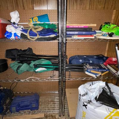 Sale Photo Thumbnail #400: Christmas decor, Presto Pressure cooker, Various Wood and metal shelving units, and much much more. The tool chest you see in the picture DOES NOT go with the lot only the contents. You MUST take everything in the shed, we do not have a dumpster on site. 