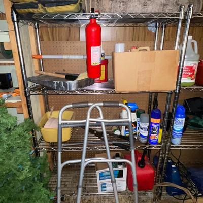 Sale Photo Thumbnail #398: Christmas decor, Presto Pressure cooker, Various Wood and metal shelving units, and much much more. The tool chest you see in the picture DOES NOT go with the lot only the contents. You MUST take everything in the shed, we do not have a dumpster on site. 