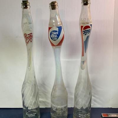 Vintage Stretched Glass Bottle Lot