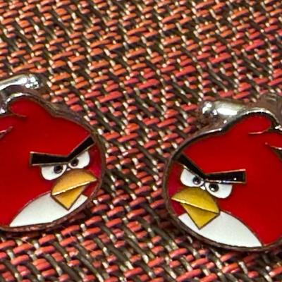 Angry Birds Whimsical Cufflinks.