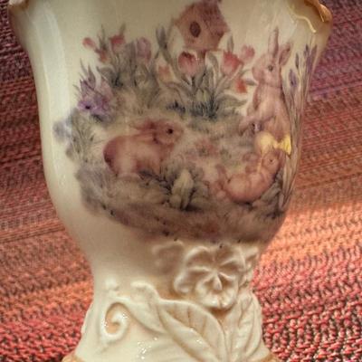 Cracker Barrel Easter/Spring Treasures Bunny Egg Cup. 2.5 x 2.25. Set of 6.