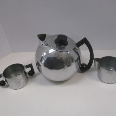 Tea Pot With Sugar & Creamer 1930's Designed By Theodore Hess Made By The Bruce Hunt Company #3