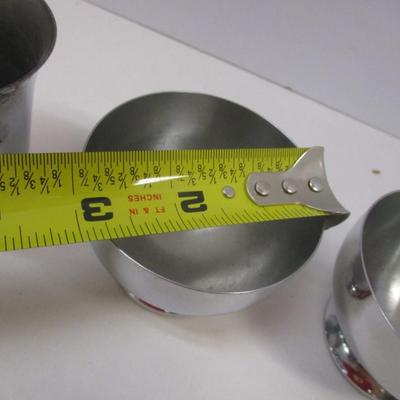 Vintage Silver Chrome Ice Cream Cups #7