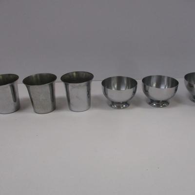 Vintage Silver Chrome Ice Cream Cups #7