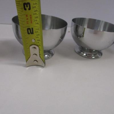 Vintage Silver Chrome Ice Cream Cups #7