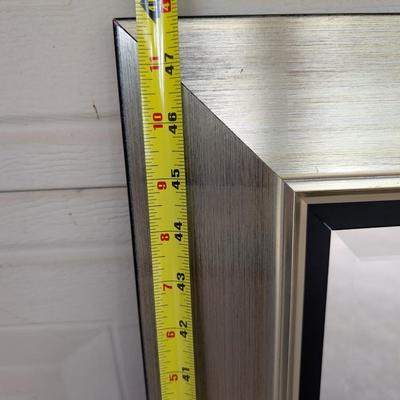 Large mirror in silver frame
