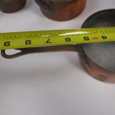 Vintage Copper Sauce Pans With Handles #1
