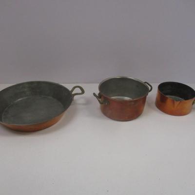 Copper Pot Casserole & Sauce Pans