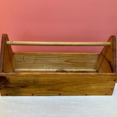 Sale Photo Thumbnail #349: Study vintage wooden open toolbox