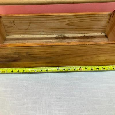 Sale Photo Thumbnail #350: Study vintage wooden open toolbox