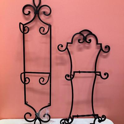 Sale Photo Thumbnail #371: Set of 2 metal decorative plate hangers