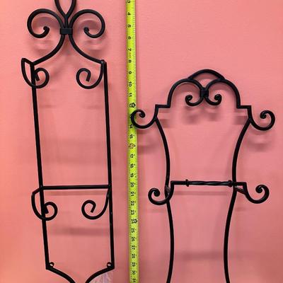 Sale Photo Thumbnail #372: Set of 2 metal decorative plate hangers
