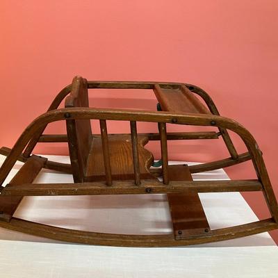 Sale Photo Thumbnail #373: ***Pick up only!!!
Antique wooden baby rocker in great condition! 34"L x 14" W x 14"H