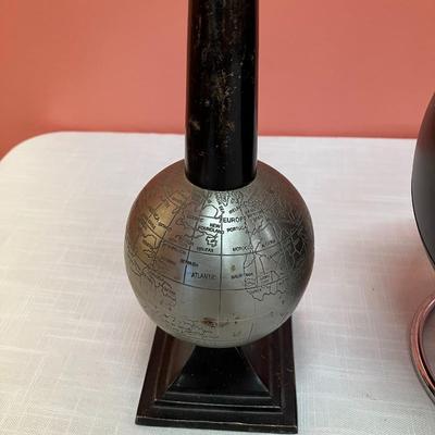Sale Photo Thumbnail #383: Vintage 1960's Mid Century Modern globe obelisks and chalkboard black globe