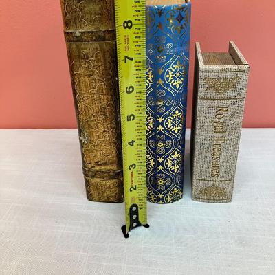 Sale Photo Thumbnail #390: Set of 3 wooden storage box "books" in great condition!