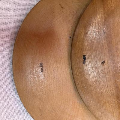 Sale Photo Thumbnail #415: Set of 2 - 7" wooden Vintage Hummel-style plates made in Japan