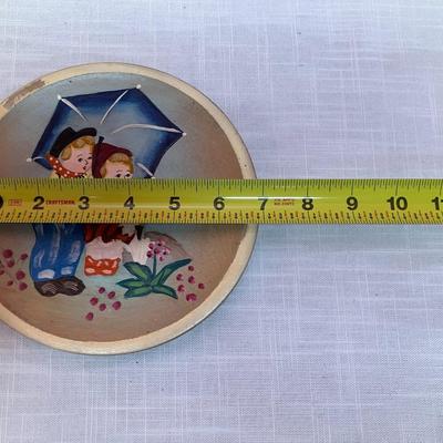 Sale Photo Thumbnail #414: Set of 2 - 7" wooden Vintage Hummel-style plates made in Japan