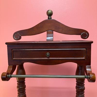 Sale Photo Thumbnail #446: 45" H x 16" W x 15" D wooden clothing valet stand
**Pick up only!