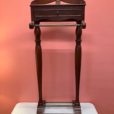 Sale Photo Thumbnail #444: 45" H x 16" W x 15" D wooden clothing valet stand
**Pick up only!